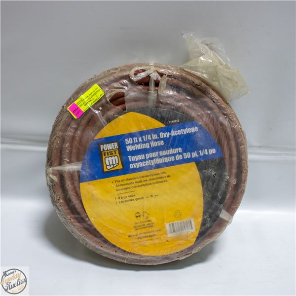 POWERFIST 50FT X 1/4" OXY ACETYLENE WELDING HOSE