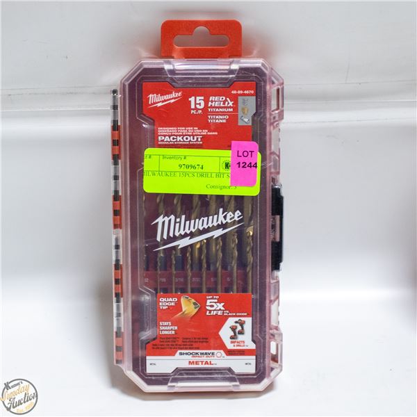 MILWAUKEE 15PCS DRILL BIT SET