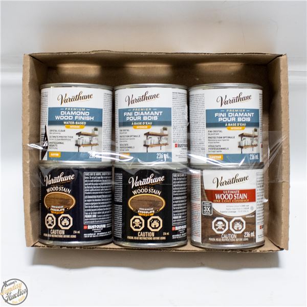 NEW 6 VARATHANE 236ML CANS