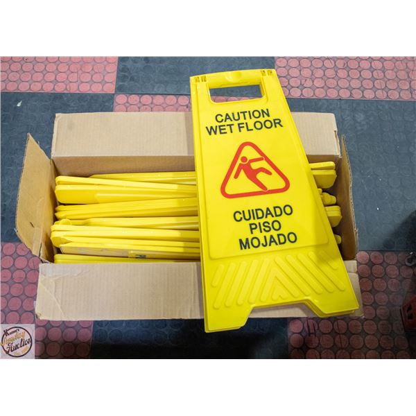 BOX OF 6 RUBBERMAID WET FLOOR SIGNS