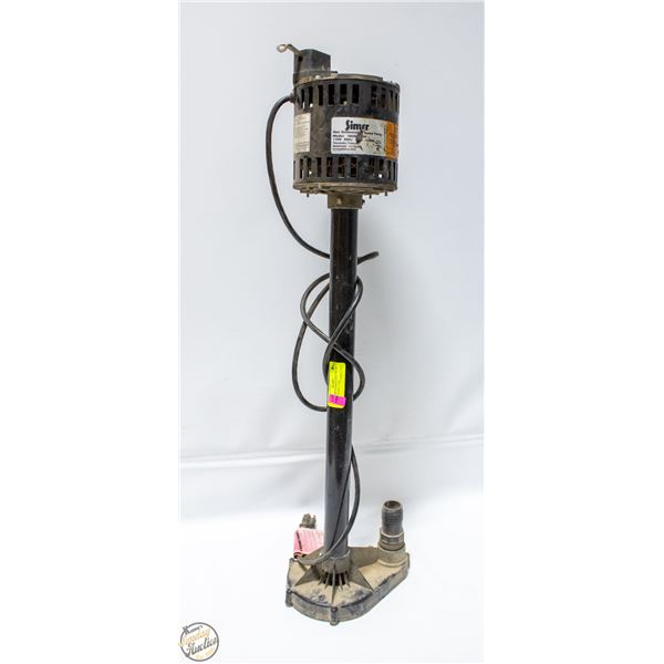 SIMER NON SUBMERSIBLE SUMP PUMP 115V 60A 1/3HP