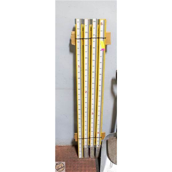 SURVEYOR MEASURING STICKS, 5 METRE HEIGHT