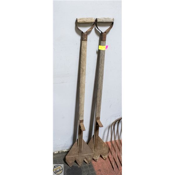 2 ANTIQUE HAY KNIVES