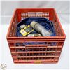 Image 1 : CRATE WITH BLUE PVC HOSE WITH FITTINGS