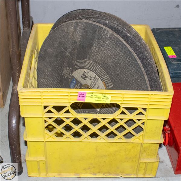 CRATE OF LARGE CUTTING WHEELS