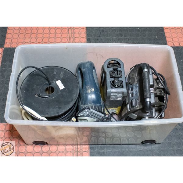 TOTE OF MISC AIR CHARGERS/BATTERY CHARGERS