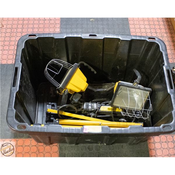 HEAVY DUTY TOTE WITH DOUBLE HALOGEN WORKLITE