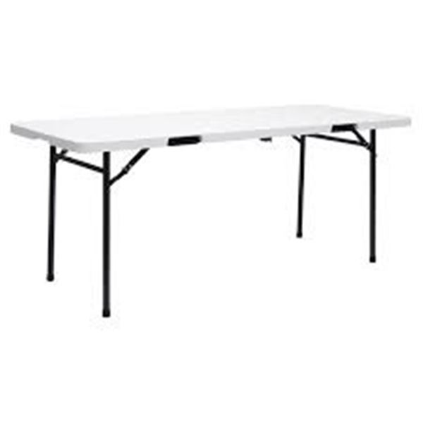 NEW STAR ELITE FOLD-IN-HALF TABLE WHITE 6'