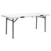 Image 1 : NEW STAR ELITE FOLD-IN-HALF TABLE WHITE 6'