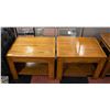 Image 1 : PAIR OF OAK END/SIDE TABLES H-20" W-21" L-28"