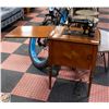Image 1 : SINGER SEWING MACHINE W/ CABINET, PEDAL & LIGHT