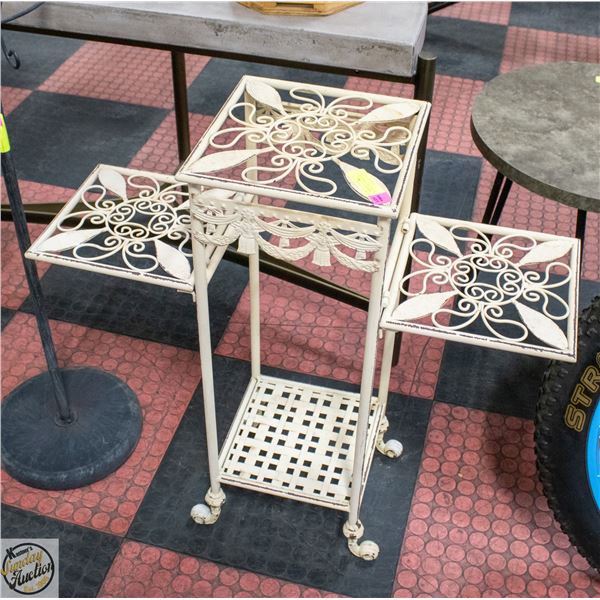 VINTAGE FOLDABLE METAL PLANT STAND