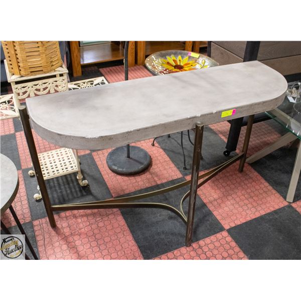 CANORA GREY JULIA SEMI-CIRCULAR CONSOLE (CHIPPED-
