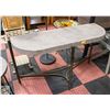 Image 1 : CANORA GREY JULIA SEMI-CIRCULAR CONSOLE (CHIPPED-