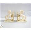 Image 1 : MARBLE ALABASTER HORSE BOOK ENDS