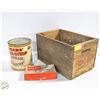 Image 1 : ANTIQUE AMMO BOX + 2 VINTAGE ITEMS
