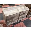Image 1 : SET OF TWO 2-DRAWER NIGHT STANDS - FAUX