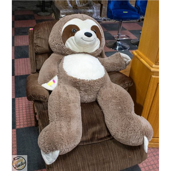 LARGE SLOTH STUFFED ANIMAL 52"