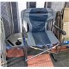 Image 1 : FOLDING CAMPING CHAIR WITH SIDE TABLE