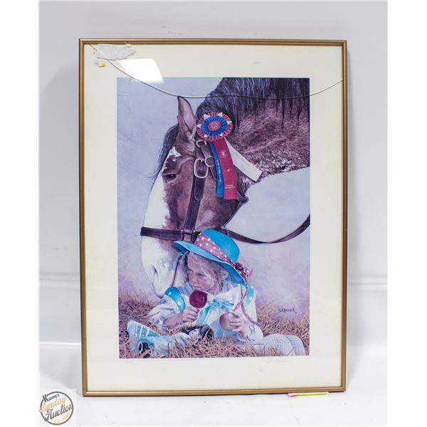 ESTATE FRAMED VINTAGE KLONDIKE DAYS EQUINE WALL-