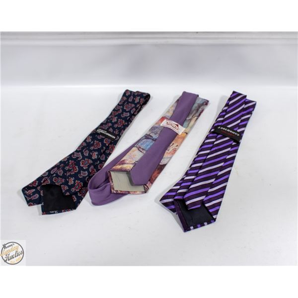 3 DESIGNER NECK TIES MARKS & SPENCER, RALPH MARLIN