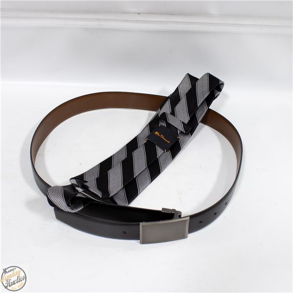 GENUINE LEATHER PERRY ELLIS BELT INNER STAMPINGS-