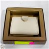Image 1 : PRADA LADIES WHITE LEATHER WALLET W/BUTTON CLASP