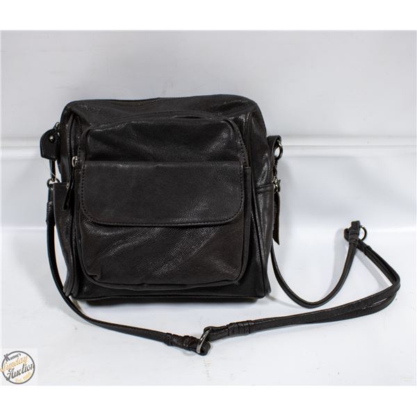 GENUINE LEATHER DANIER CROSS BODY PURSE