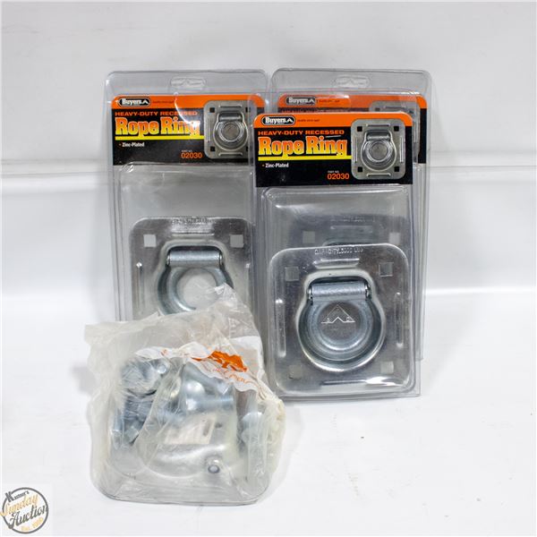 4 X HEAVY DUTY RECESSED ROPE RINGS