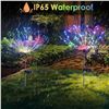 Image 3 : PACK OF TWO SOLAR FIREWORKS 8 MODES 150LED COLORED