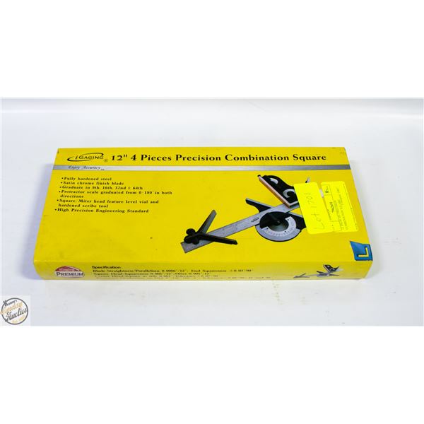 12 INCH 4PC PRECISION COMBINATION SQUARE