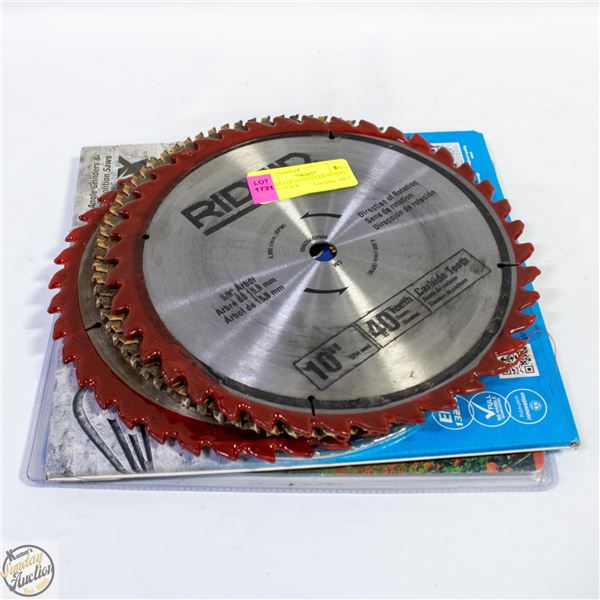 BUNDLE OF 10 INCH SAW BLADES SOME NEW &
