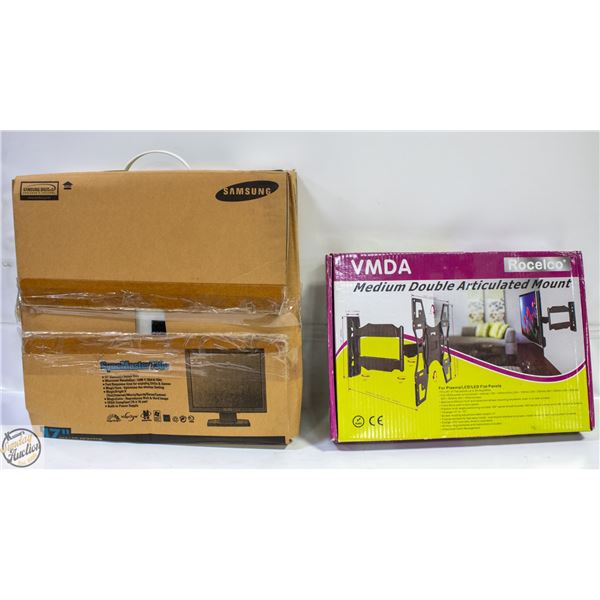SAMSUNG MONITOR IN BOX + MONITOR MOUNT IN BOX