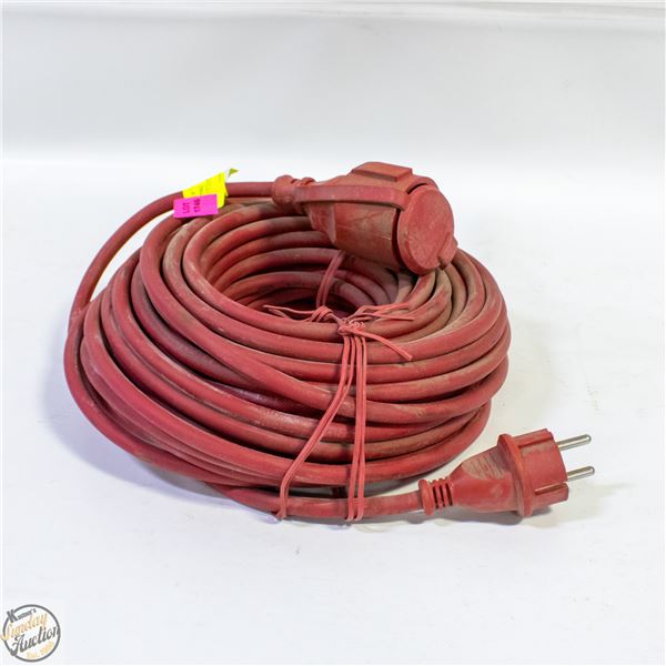 EUROPEAN OUTLET EXTENSION CORD RED