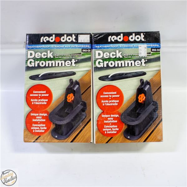 2 X RED DOT DECK GROMMET BOXES