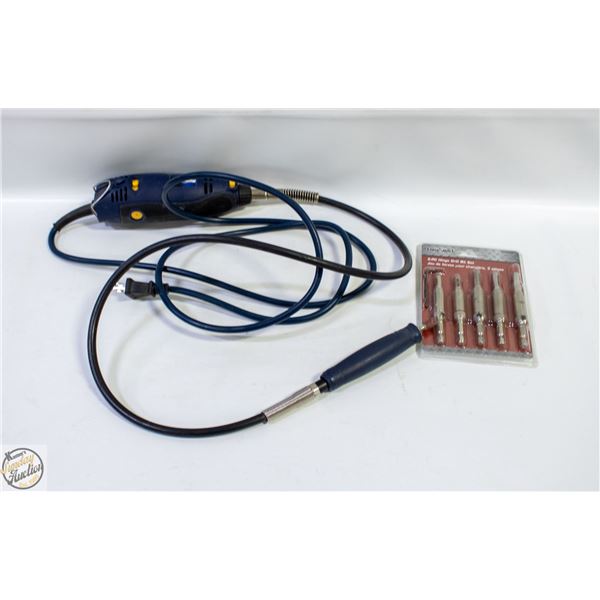 MASTERCRAFT DREMEL TOOL + NEW BIT SET