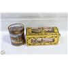 Image 1 : 2 VINTAGE LIDDED METAL TINS