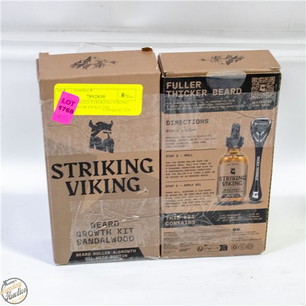 NEW 2 SEALED STRIKING VIKING BEARD GROWTH KIT OIL