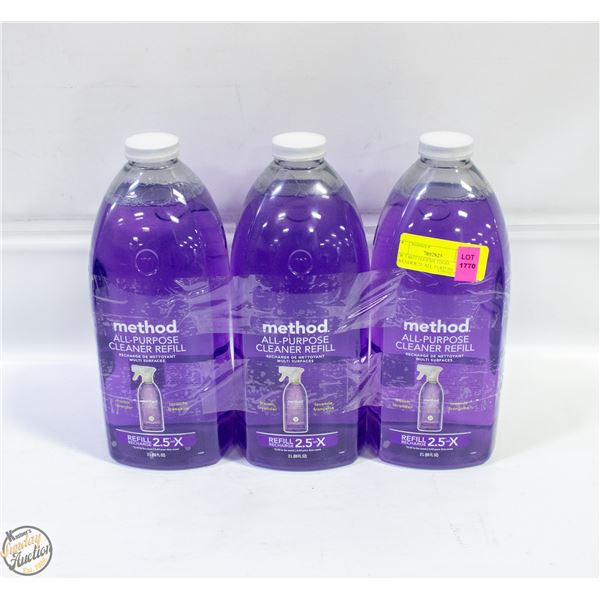 NEW 3 BOTTLES METHOD LAVENDER 2L ALL PURPOSE
