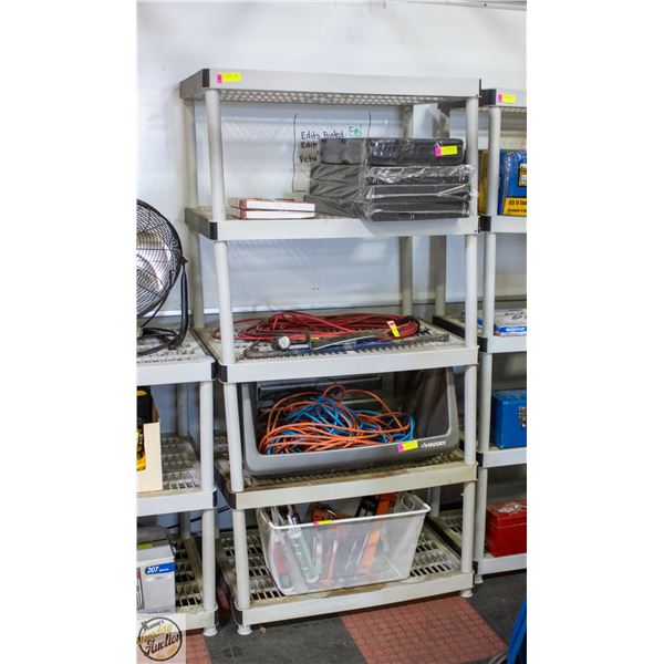 5 TIER PLASTIC GARAGE SHELF H-73.5" W-24" L-36"