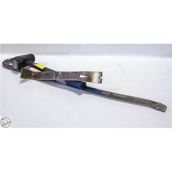 2 PRY BARS LARGE+SMALL & POWERFIST 3LB SLEDGE