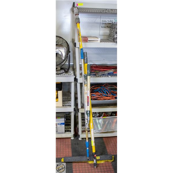 4 EXTENDABLE PAINTERS POLES + SHOP BROOM