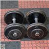 Image 1 : TWO 45 LB HAND HAND WEIGHTS