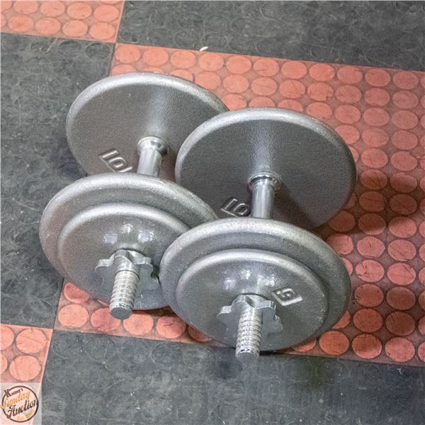 TWO 30LB HAND WEIGHTS