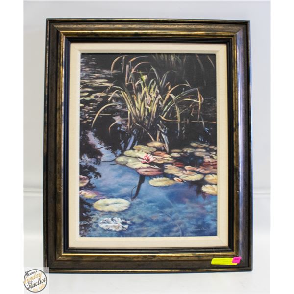LORRAINE OBERG FRAMED PRINT OF A PAINTING 21"X26"