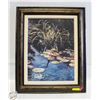 Image 1 : LORRAINE OBERG FRAMED PRINT OF A PAINTING 21"X26"