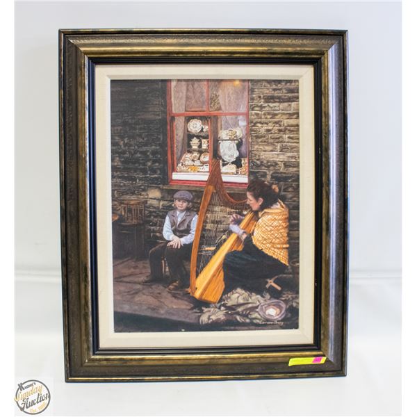 LORRAINE OBERG FRAMED PRINT OF A PAINTING 21"X25"