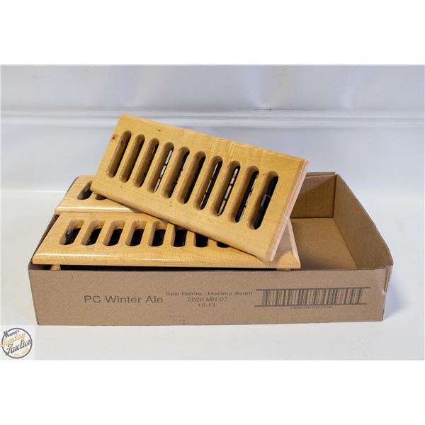 5 HARDWOOD VENT COVERS