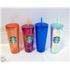 Image 1 : LOT OF 4 STARBUCKS REUSABLE CUPS