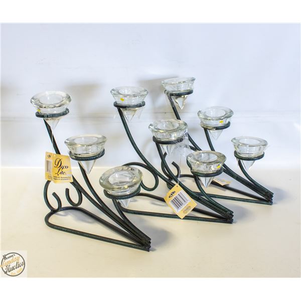 NEW WITH TAGS - 3 X 3-TIER CANDLE HOLDERS